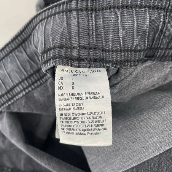 American Eagle Flex Trekker Short Large Black Drawstring Pockets Casual Gray - Picture 4 of 7